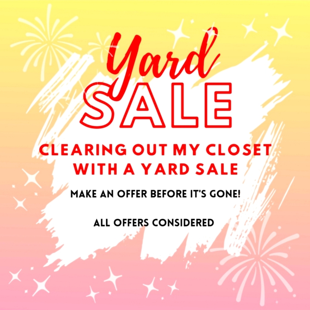 Upcoming Yard Sale